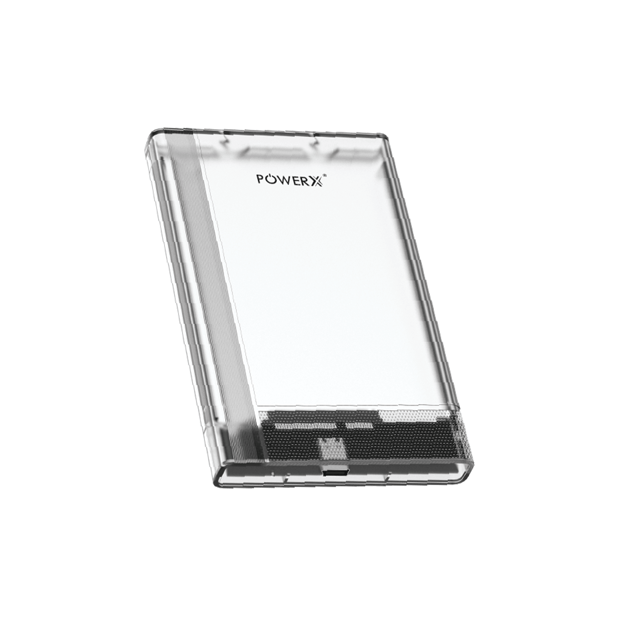 TRANSPARENT 2.5" USB 2.0 to SATA ENCLOSURE - PowerX - The Technology People