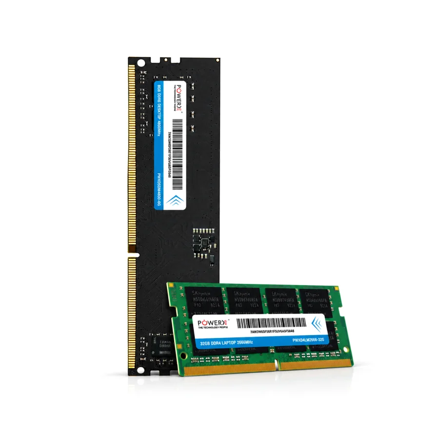 POWERX RAM — DDR4 and DDR5 desktop and laptop memory modules