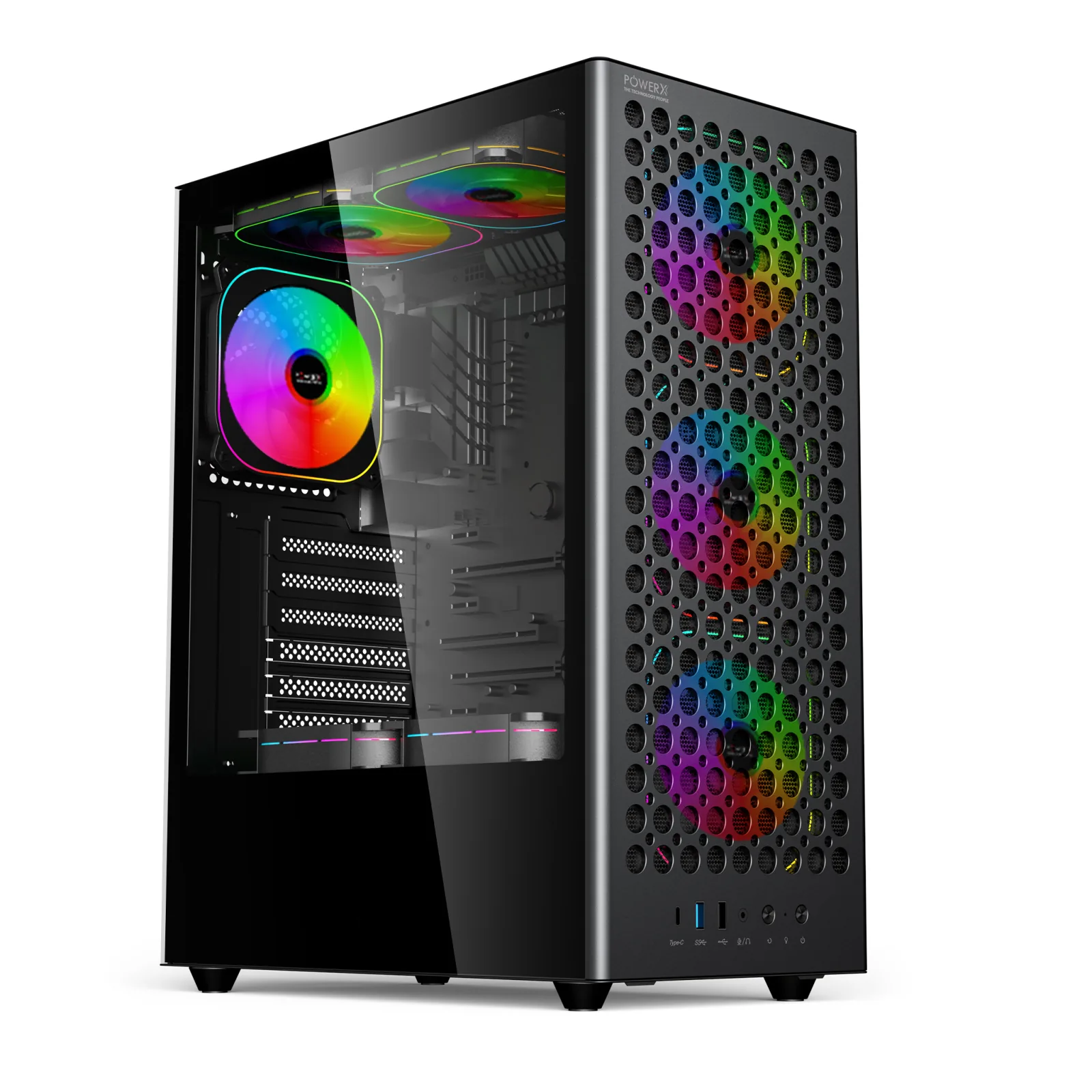 POWERX U810 ULTRA CABINET BLACK WITHOUT SMPS